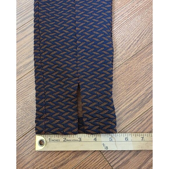 Anthropologie ElleJay Pants Womens Size 2 Blue Orange Textured Pattern Knit - Picture 9 of 13